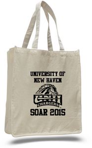 Canvas Jumbo Shopper Bag w/7" Gusset (14"x17")