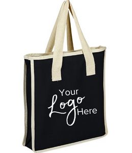 Canvas Shopping Bag w/4" Gusset (14"x15"x4")