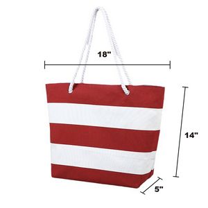 Canvas Tote Beach Bag With Rope Handle