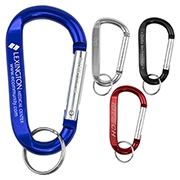 "Cara L" Large Size Carabiner Keyholder w/Split Ring Attachment