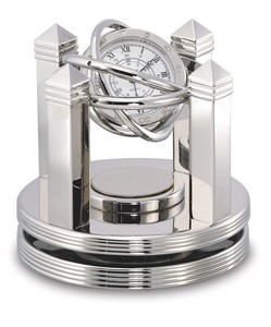 Celestial Silver Gimbal Clock
