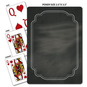 Chalkboard Theme Poker Size Playing Cards