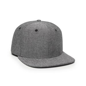 Chambray Flat Bill Cap w/Snap Back