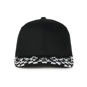 Checkered Flame Solid Back Cap