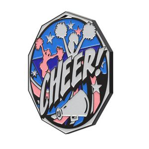 Cheerleader Decagon Colored Medallion (2")