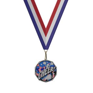 Cheerleader Decagon Colored Medallion (2")