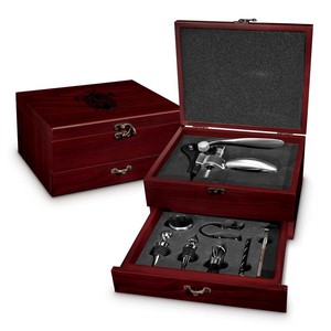 Cherry Wood Wine Accessory Set