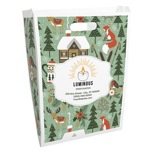 Christmas Scatter Design 4 Merchant Paper Bags (12" x 15" x 2.5")