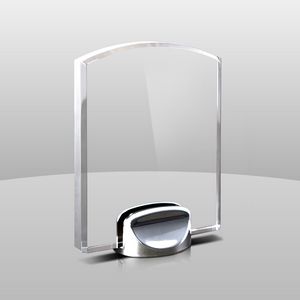 Chrome Metal Base Award (5 1/2"x4 1/2"x2")