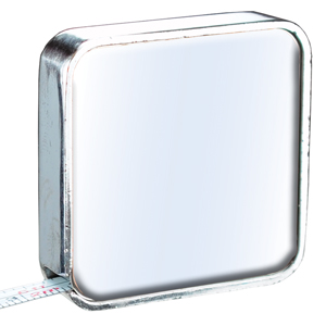 Chrome Metal Case Tape Measure W/Two Sided Four Color Process Imprint