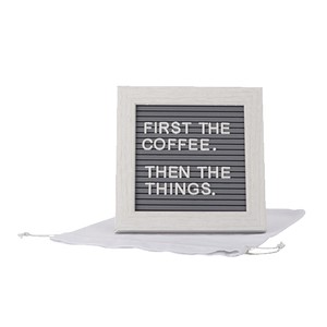 Cipher Wood Frame with Plastic Letter Board