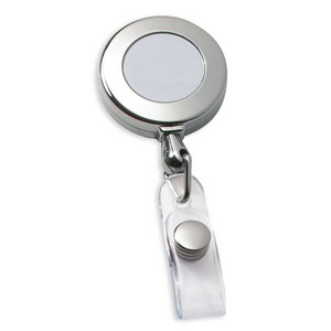 Circle Chrome Retractable Badge Holder