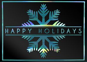 Classic-Blue Snowflake Holiday Greeting Card