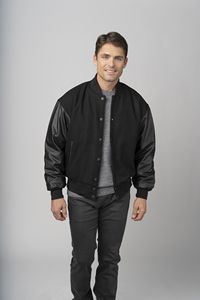 Classic Wool and Leather Varsity Jacket