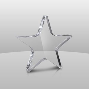 Clear Star Paperweight (6 1/2"x6 1/2"x1")