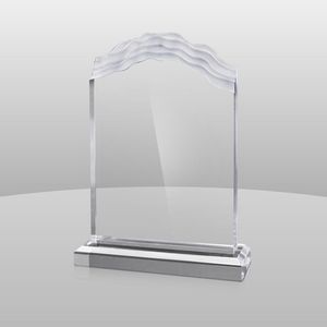 Clear Wave-Top Award (9 1/4"x7"x2")