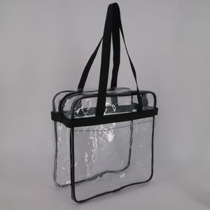 Clear Zipper Tote with Bottom and Top Gusset