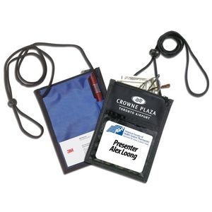 "Closer" 420D Polyester 5 Function Trade Show Badgeholder & Neck Wallet (Overseas)