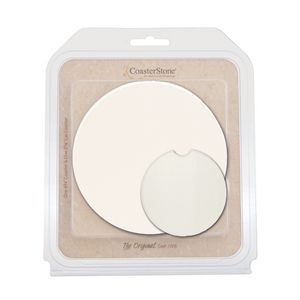 CoasterStone Absorbent Coaster/Car Coaster Combo Pack - Round