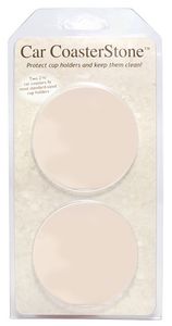 CoasterStone Absorbent Stone Car Coaster - 2 Pack (2 5/8")