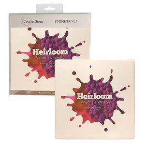 CoasterStone Square Absorbent Stone Trivet - Single 8" X 8"