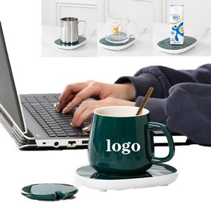 Coffee Mug Warmer & Mug Set for Desk