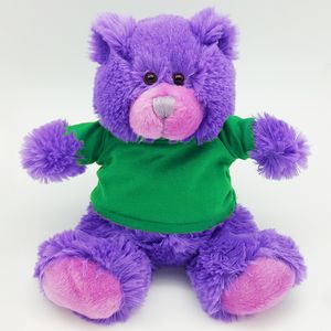 Colorful Cuties 8" Sitting Bear - Purple
