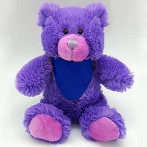 Colorful Cuties 8" Sitting Bear - Purple