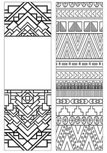 Coloring Bookmark - Patterns