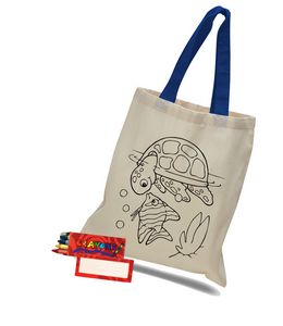 Coloring Tote with self handles and Crayons included