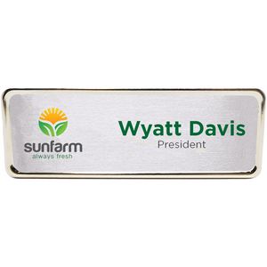 Columbus Metal Name Badge (standard 3 x 1)