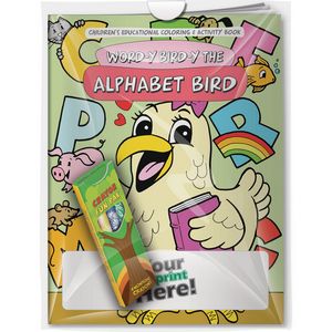 Combo Pack - CB1014 Coloring Book & 4-Pack of Crayons in a Poly Bag
