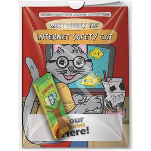 Combo Pack - CB1017 Coloring Book & 4-Pack of Crayons (Imprinted) in a Poly Bag