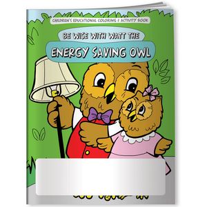 Combo Pack - CB1028 Coloring Book & 4-Pack of Crayons (Imprinted) in a Poly Bag