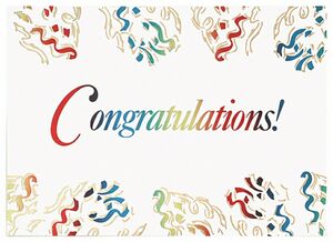 Congratulations Confetti Everyday Greeting Card (5"x7")