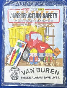 Construction Safety Coloring Book Fun Pack