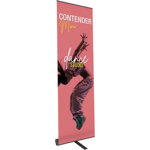 Contender Mini Black Retractable Banner Stand