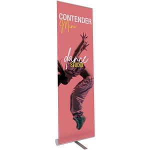 Contender Mini Silver Retractable Banner Stand