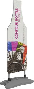 Contour Single-Sided Outdoor Sign Bottle w/Fillable Base