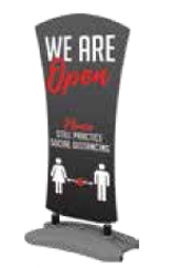 Contour Single-Sided Outdoor Sign Wave 2 w/Plate Base
