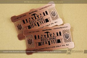 Copper Finish Metal Business Cards