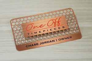 Copper Finish Metal Business Cards