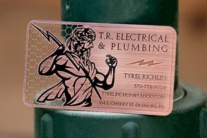 Copper Finish Metal Business Cards