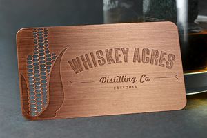 Copper Finish Metal Business Cards