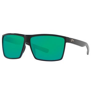 Costa Del Mar Rincon Sunglasses - (Frame) Shiny Black; (Lens) Green Mirror