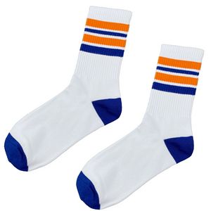 Cotton Athletic Crew Woven Jacquard Socks