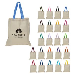 Cotton Tote -- Color Handle