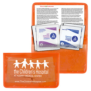 "Crescent" Antiseptic & Disinfectant Wipes Pack In Translucent Vinyl pouch