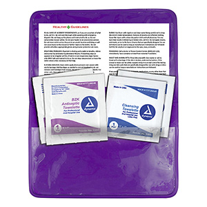 "Crescent" Antiseptic & Disinfectant Wipes Pack In Translucent Vinyl pouch