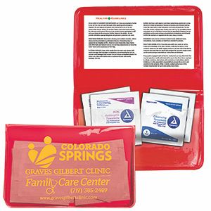 "Crescent" Antiseptic & Disinfectant Wipes Pack In Translucent Vinyl pouch